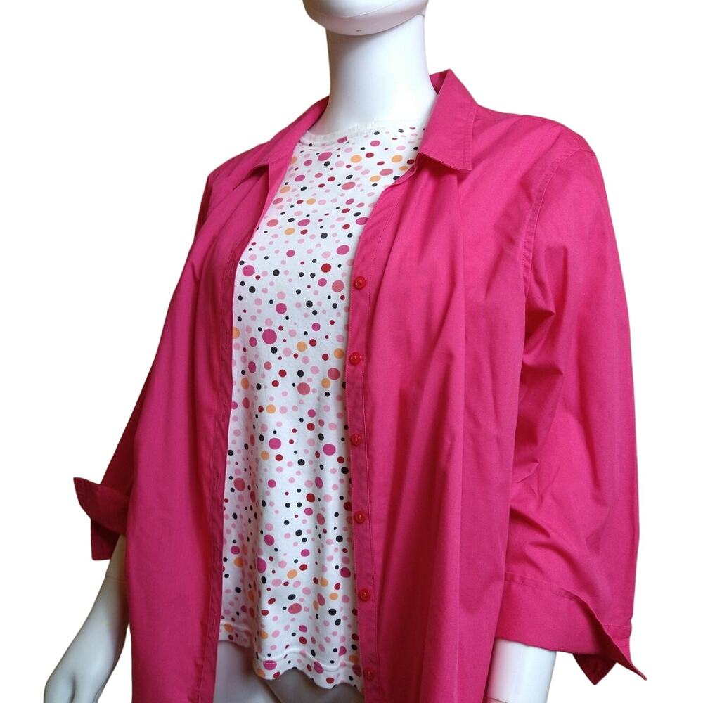 LasOlas Pink Jacket XL + FREE Kim Rogers Polka Dot Blouse